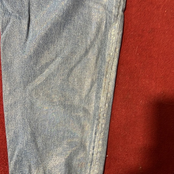 VINTAGE TOPSHOP SILVER PAINTED JEANS 30-36 - Picture 9 of 13